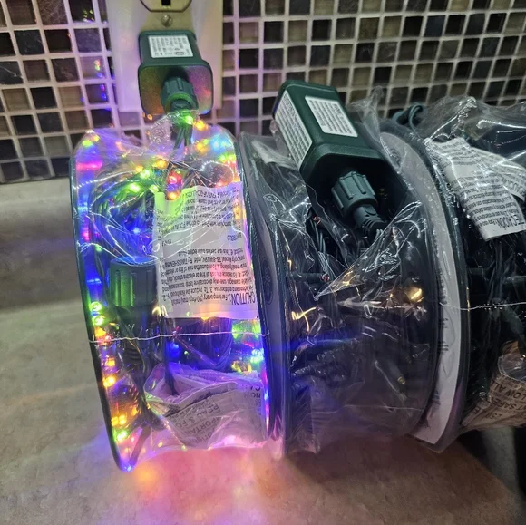 3 Sets of GE 250 LED MicroBright Lights with Multi/Green Wire